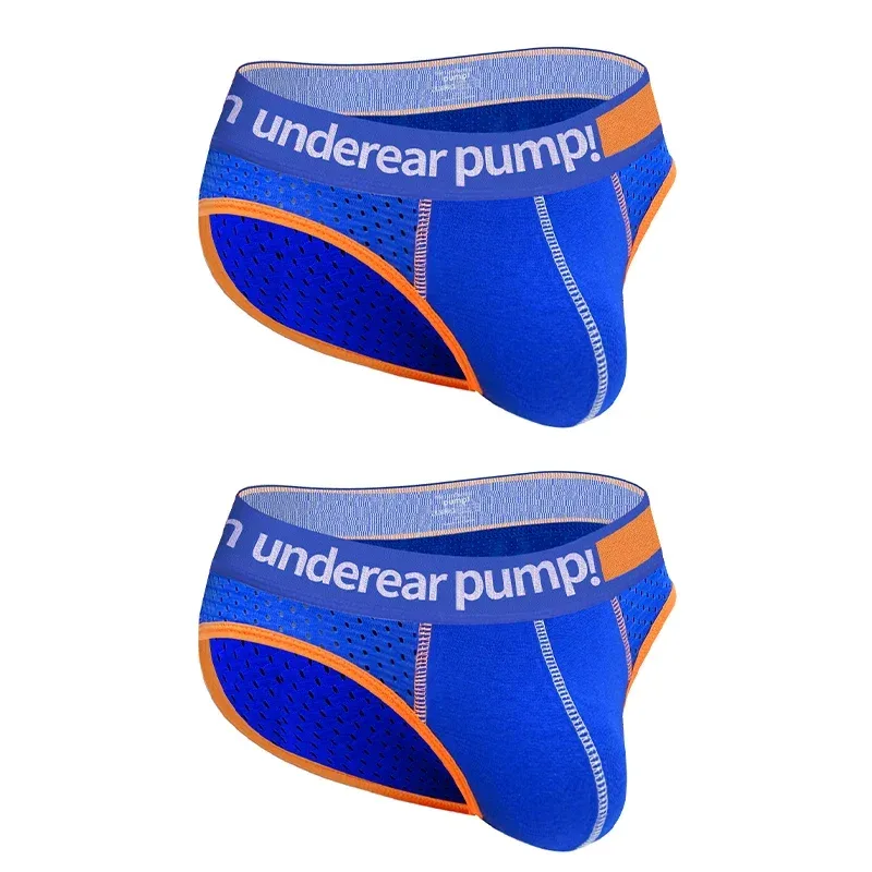 Men's Low Waist Slimming Mesh Briefs U Convex Pouch Elastic Waistband Breathable Colorful Jockstrap Underwear