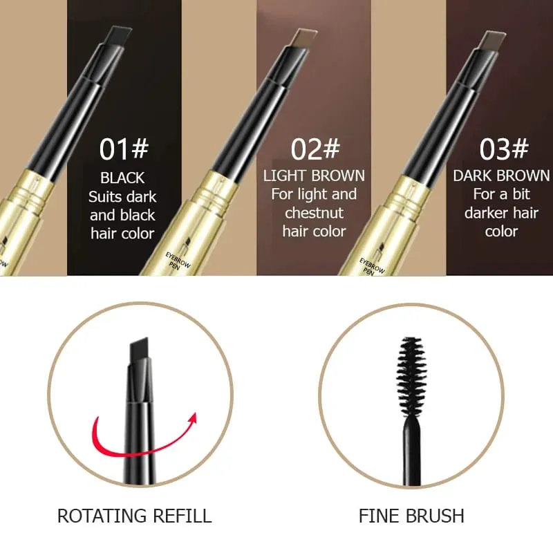Ultra Fine Dual Head Eyebrow Pencil Mascara Set Natural Waterproof And Long-Lasting Professional Eyebrow Pencil Makeup