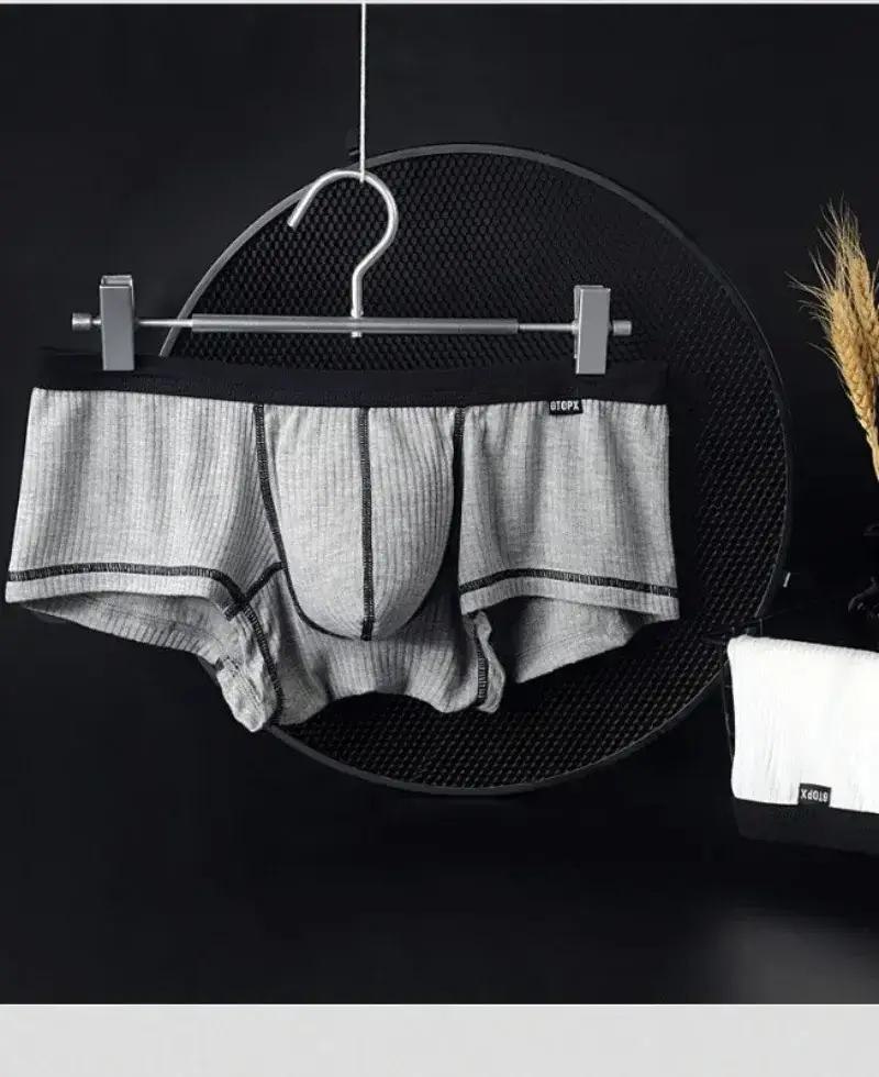 Erkek İç Giyim Kişiselleştirilmiş Tasarım Düşük Bel Boksörler Paketi Nefes Alabilir Tek Katmanlı U Dışbükey Kese Boxershorts Erkekler — image 3