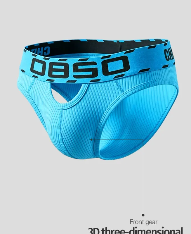 1/3Pcs Cotton Men Underwear Sexy Breathable Bikini Panties Underpants Large Crotch Pouch Mens Briefs with Front and Back Cutouts — image 8