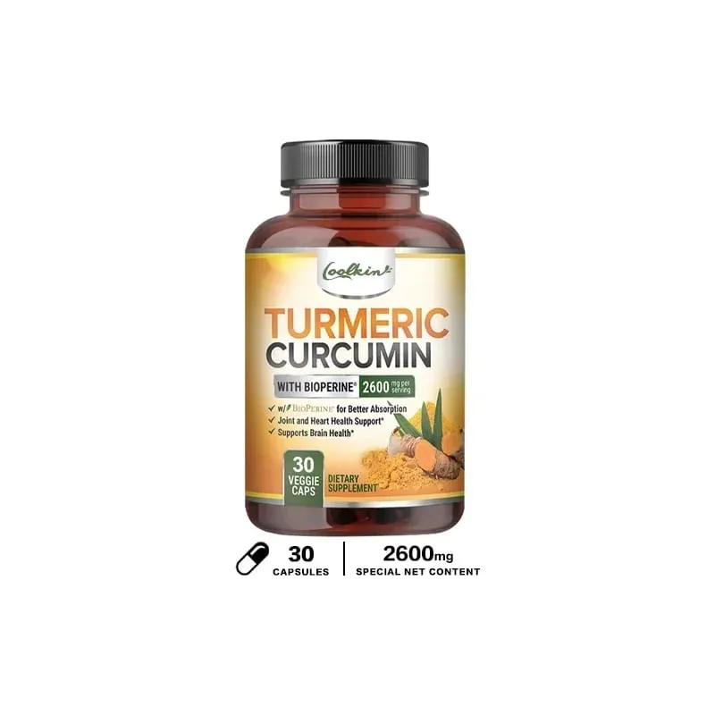 Curcumin Supplement with Black Pepper 2600 Mg Contains 95% Curcumin Enhanced Absorption Joint Support Supplement — image 8