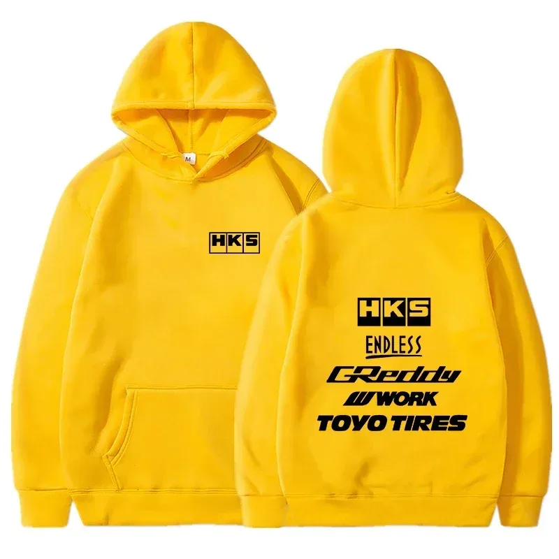2025 Erkekler Moda Serin Hoodie Japonya JDM Modifiye Araba HKS SONSUZ Hoody Erkek Kadın Vintage Rahat Kazak Uzun Kollu Kazaklar