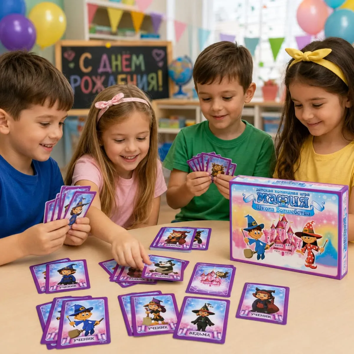 Magic School Mafia Kids Team Kartenspiel Zauberer Rollenspiel Sozialer Abzug Familienfeier Russische Version