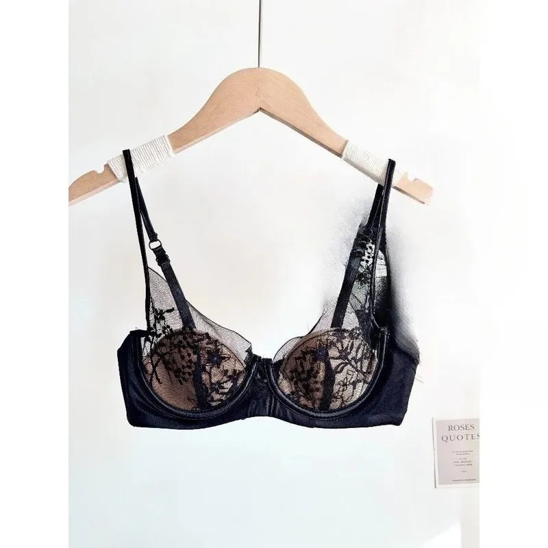 Women Lace Lingerie Set Soft Underwire Thin Cup Push‑Up Bra Panty Kit Comfort Intimates For Small Bust S-XL Daily Wear Underwear