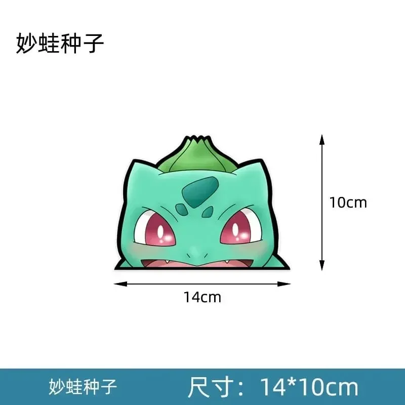 20 stile Pokemon bilklistermærker Anime figur Pikachu Gengar Eevee Charmander Sød tegneseriedukke Kreativt klistermærke Fødselsdagsgaver