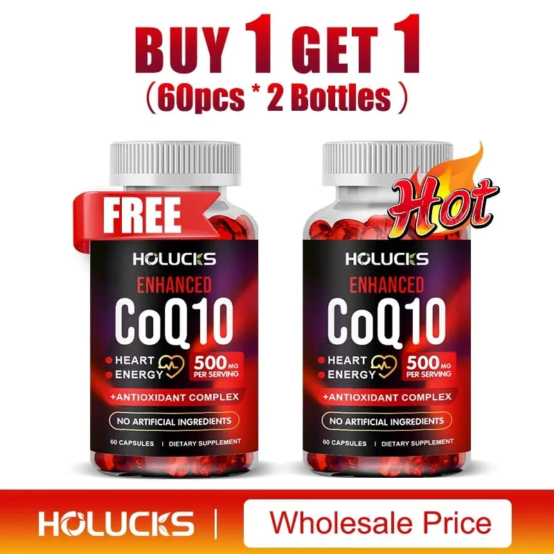 CoQ10 Supplement Antioxidant for Cardiovascular & Heart Health Immune Energy & Vitality Support Super Absorption Non-GMO