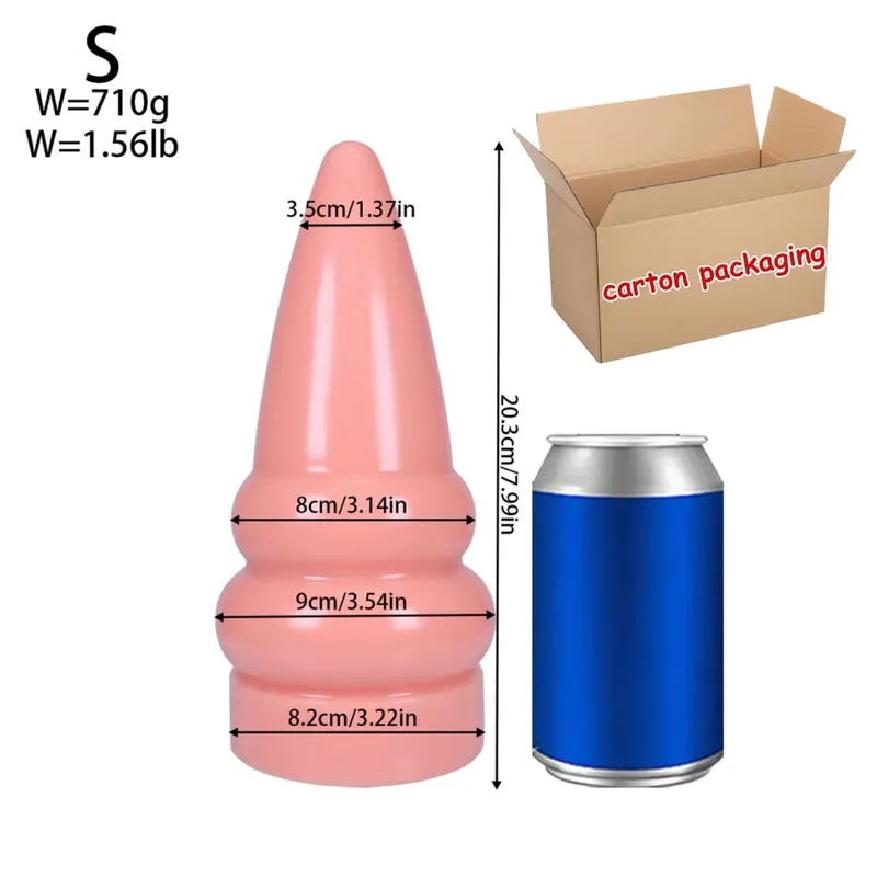 3 Sizes Huge Anal Plug Pointed Tip Butt Plug Dilatador Anal Big Anal Dildo Sex Toys Women Gay Prostate Massage Adult Supplies 18 — image 10