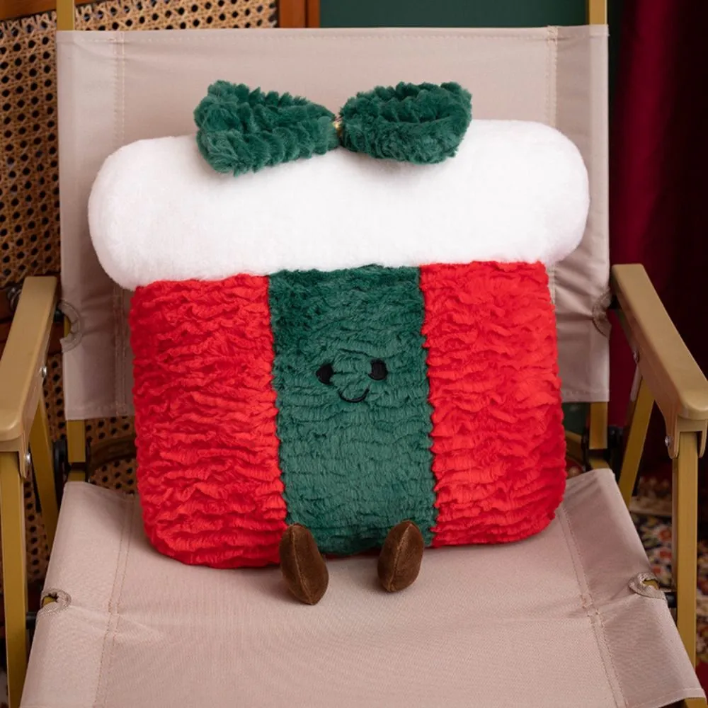 Cute Creative Shape Christmas Pillow Soft Stuffed Comfortable Gingerbread Man Cushion Seasonal Pattern Waist Cushion Home Decor — image 4