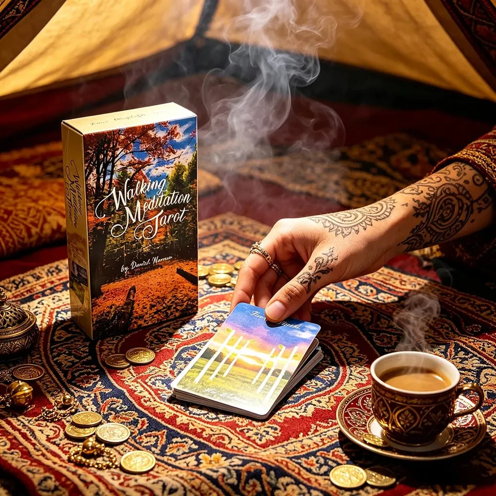 Walking Meditation Tarot Deck 78 Cards Forest Nature Tarot Cards Divination Meditation Spiritual Guidance Gift For Tarot Lovers