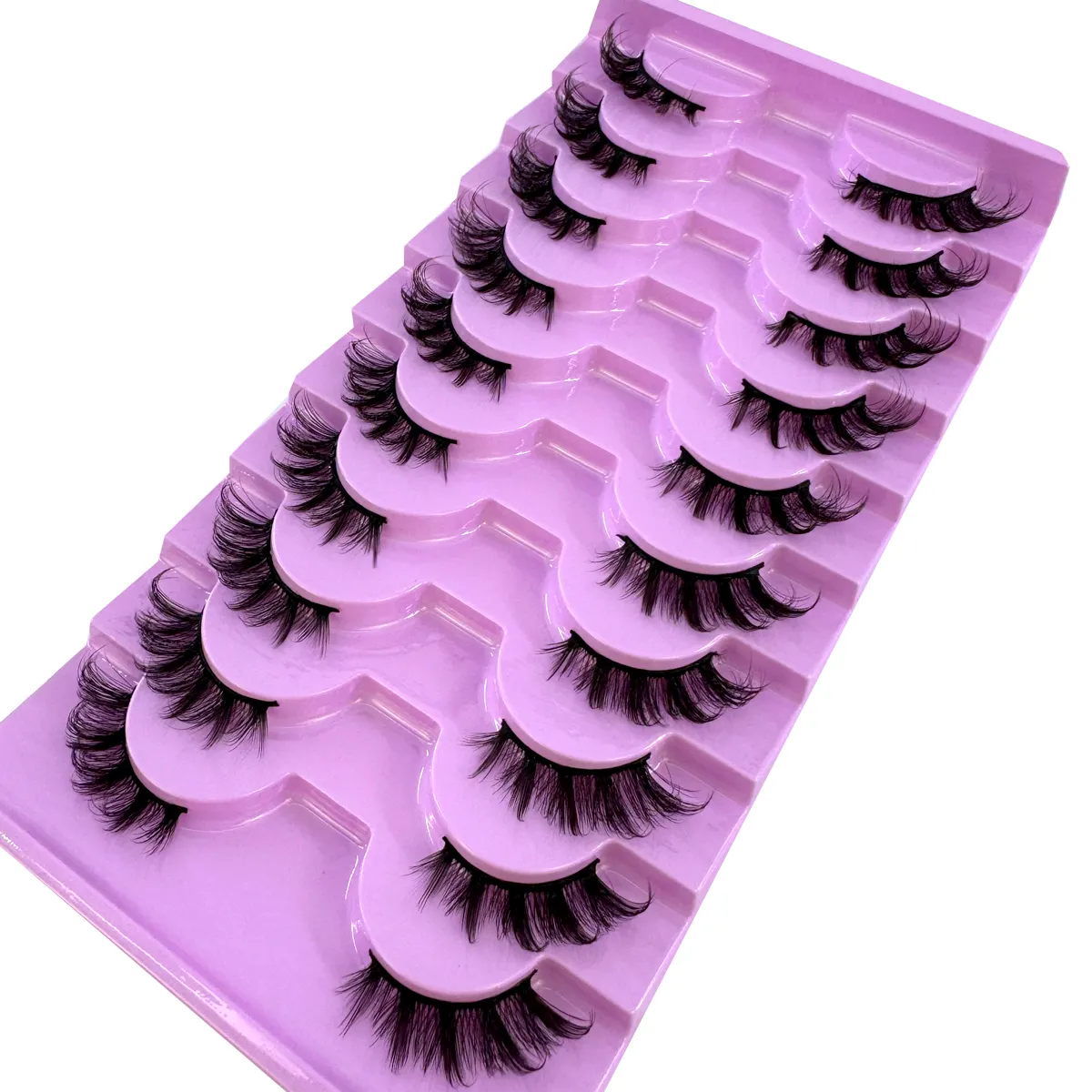 Meio cílios 10 pares meio cílios macio natural olho de gato cílios ferramenta de maquiagem falso cílios extensão fofo falso cils