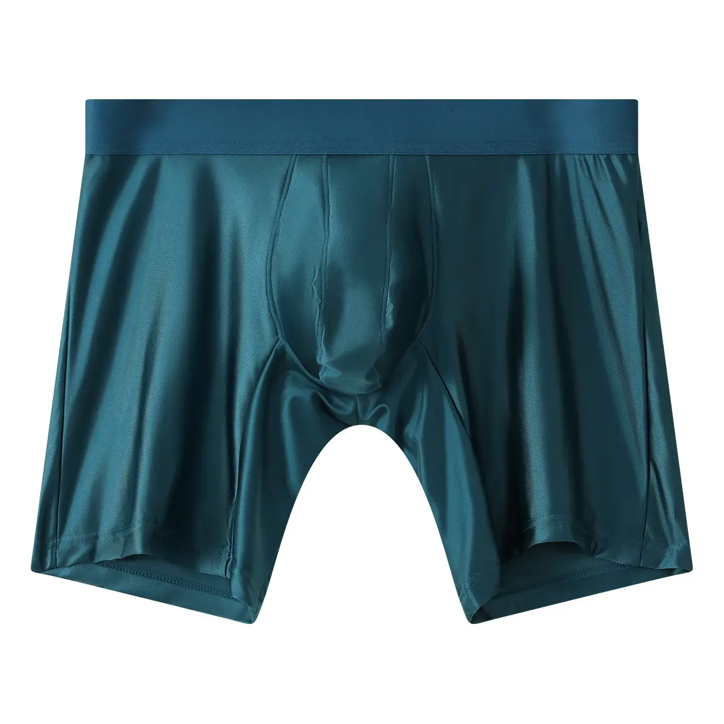 Celana Dalam Pria Boxer Celana Dalam Kantung U Solid untuk Pria Celana Pendek Boxer Kaki Diperpanjang Celana Dalam Olahraga Pinggang Tengah Homme Pria M-XXL