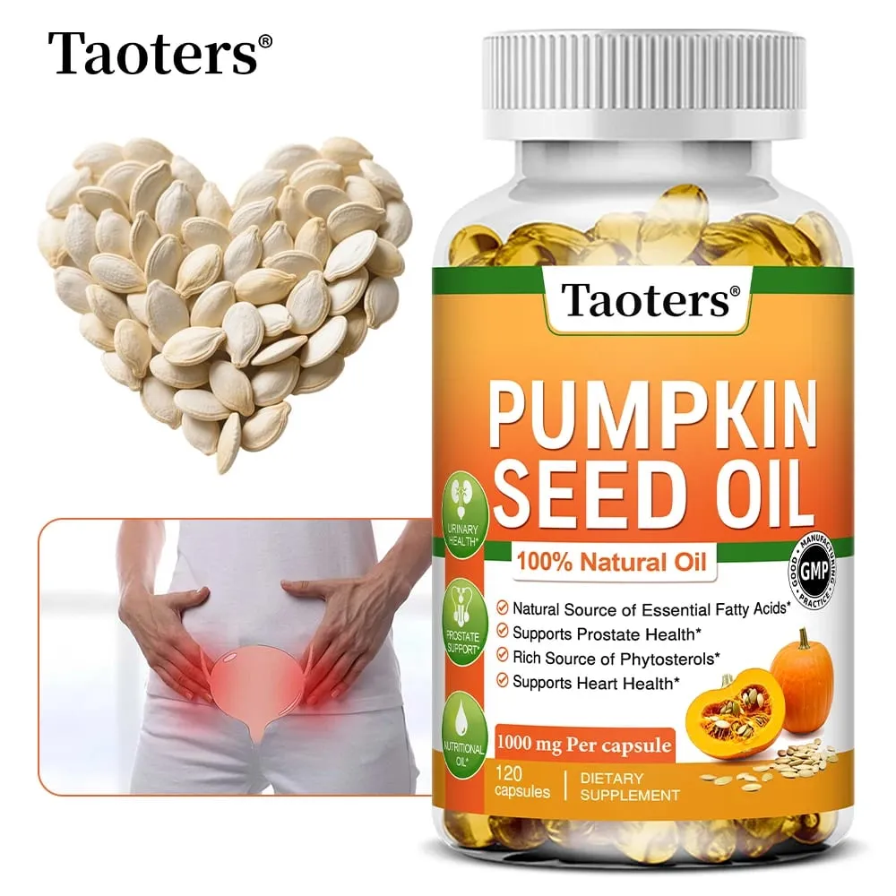 Pumpkin Seed Oil Capsules - Promotes Hair Growth Urinary Tract and Prostate Health Cardiovascular Support | Non-GMO — image 1