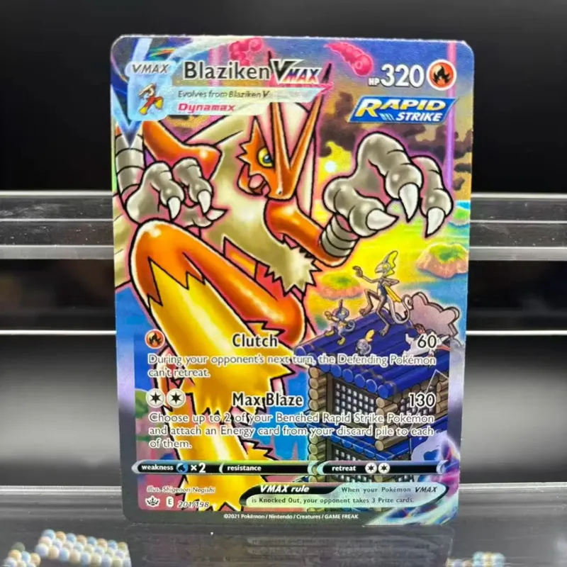 DIY Collection Cards Psyduck Salamence Crobat Mewtwo ex EN Self Made Single Card Classic Game Anime Card Gift Toy
