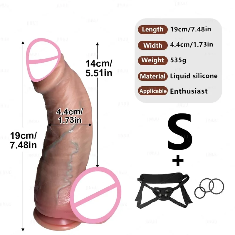 Realistic 3Sizes Phimosis Dildo Realistic Penis Soft Silicone Male Genitals Vaginal Masturbation Suction Cup Dick Woman Anal Sex — image 12