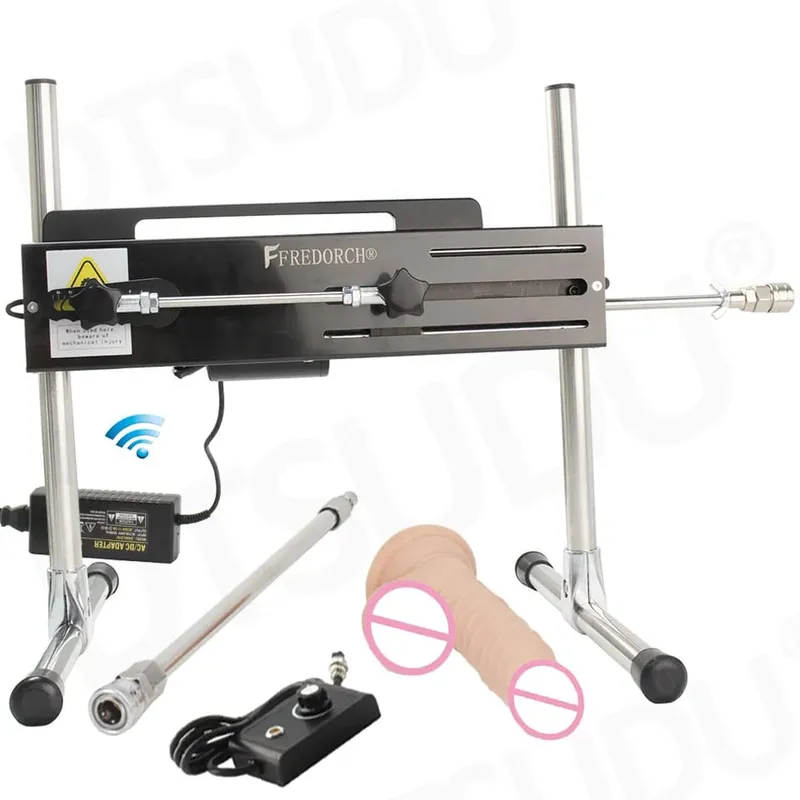 Dildo-Automatic Woman Sex Machine with Dildo Accessories Quick Air Masturbation Machine 120 Watt Power Telescopic Sex Toys — image 9