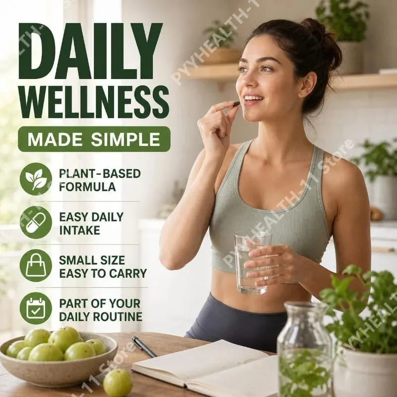 Docteat Amla Fruit Extract Capsules for Immune Support and Skin Health with Vitamin C Vitamin B3 CoQ10 and PQQ 60 Capsules — image 4