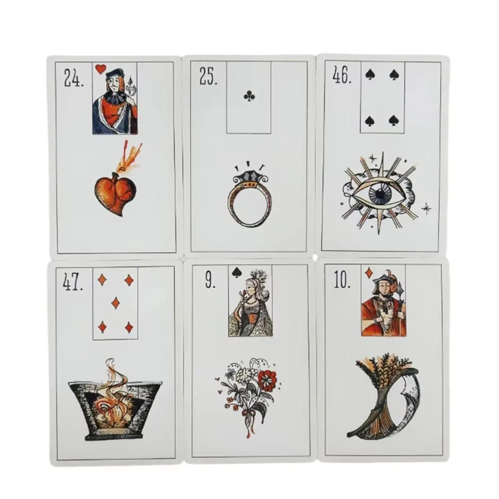Maybe Lenormand 甲骨文卡牌適合家庭聚會高品質算命占卜塔羅牌牌