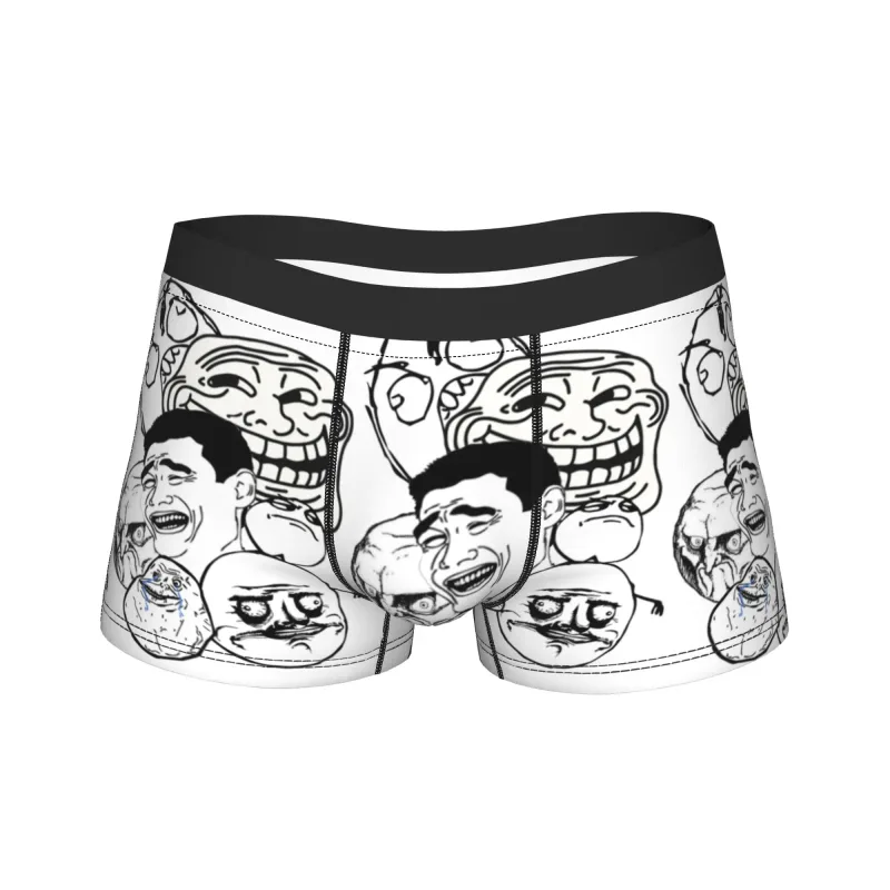 Rage Comic Trollfac Trunk Funny Anime Pouch Underwear Hot Sale Corak Boxer Brief Selesa Lelaki Seluar Dalam Plus Saiz — image 13