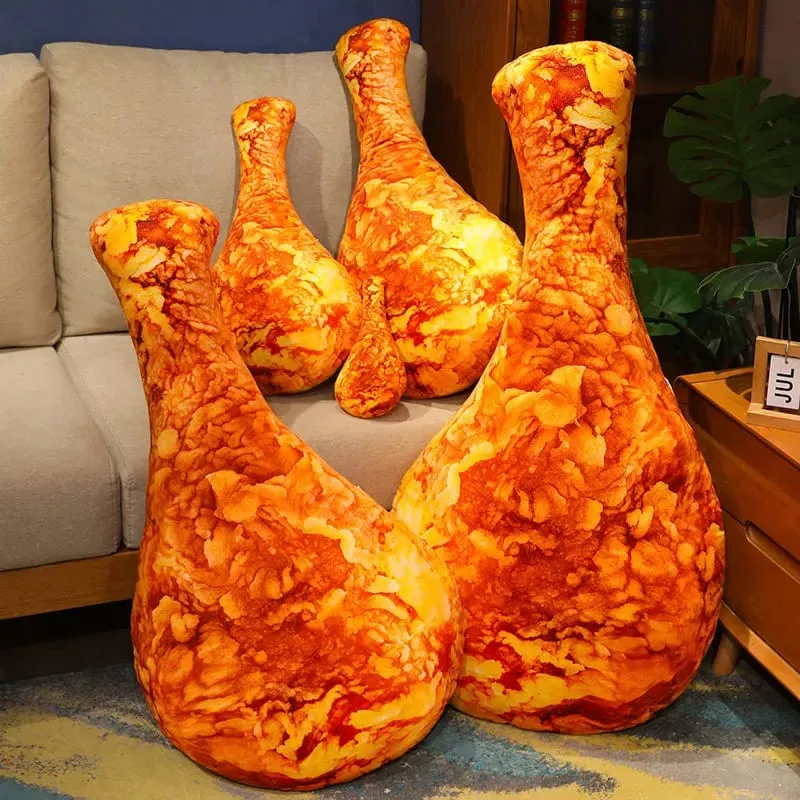 Simulated Crispy Fried Chicken Legs Simulated Food Fried Chicken Soft Stuffed Plush Toys Creative Throw Pillow Sofa Cushion