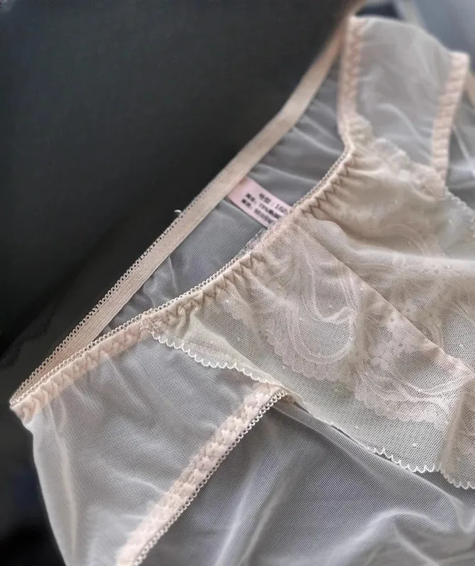 Victorian Inspired Demi Bra & Knicker Set | Sheer Mesh Lace Push Up for Small Bust Anti-Sagging | Luxury Lingerie MOYISU Panty — image 17