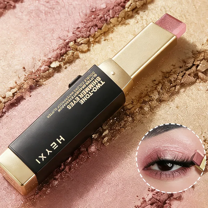 Double Color Eye Shadow Stick Naturally Tinged Not Easy to Mottle Off Makeup Pure Color Create Natural Makeup Effect