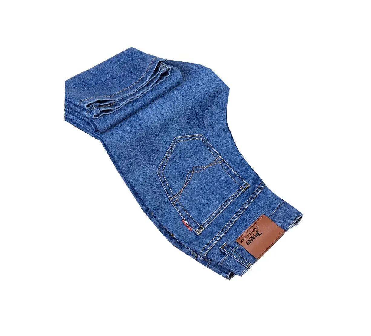 2025 New Autumn Classic Men's Fitted Stretch Jeans High-end Blue Black Casual All-Match Pants Straight Leg Men's Pants — image 8