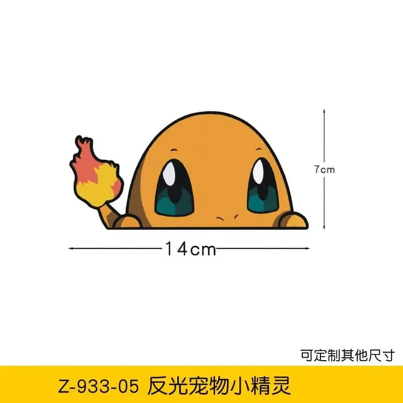 20 stile Pokemon bilklistermærker Anime figur Pikachu Gengar Eevee Charmander Sød tegneseriedukke Kreativt klistermærke Fødselsdagsgaver