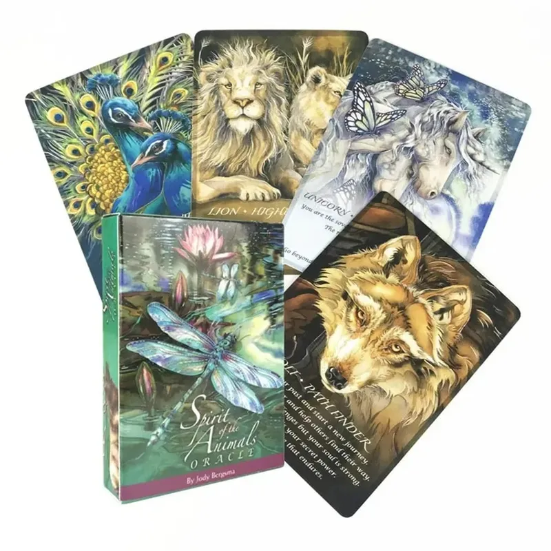 Spirit Of The Animals Oracle Cards A 52 cartas de tarô baralho Edição de Adivinhação Baralho Borad família mulheres festa jogando jogos de mesa