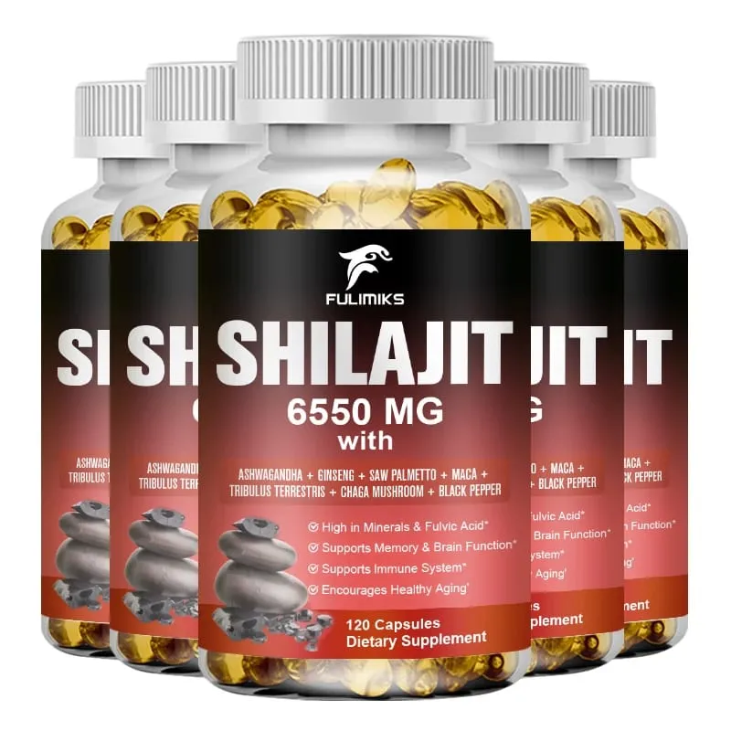 Shilajit 6550MG Capsules with Ashwagandha & Ginseng Supports Energy Stamina Immunity Brain Function & Healthy Aging — image 12