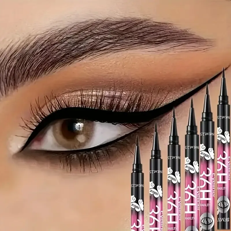 3pcs/5pcs Waterproof Black Eyeliner Pencils-Smudge-Proof Long-Lasting &Beginner-Friendly Eye Makeup
