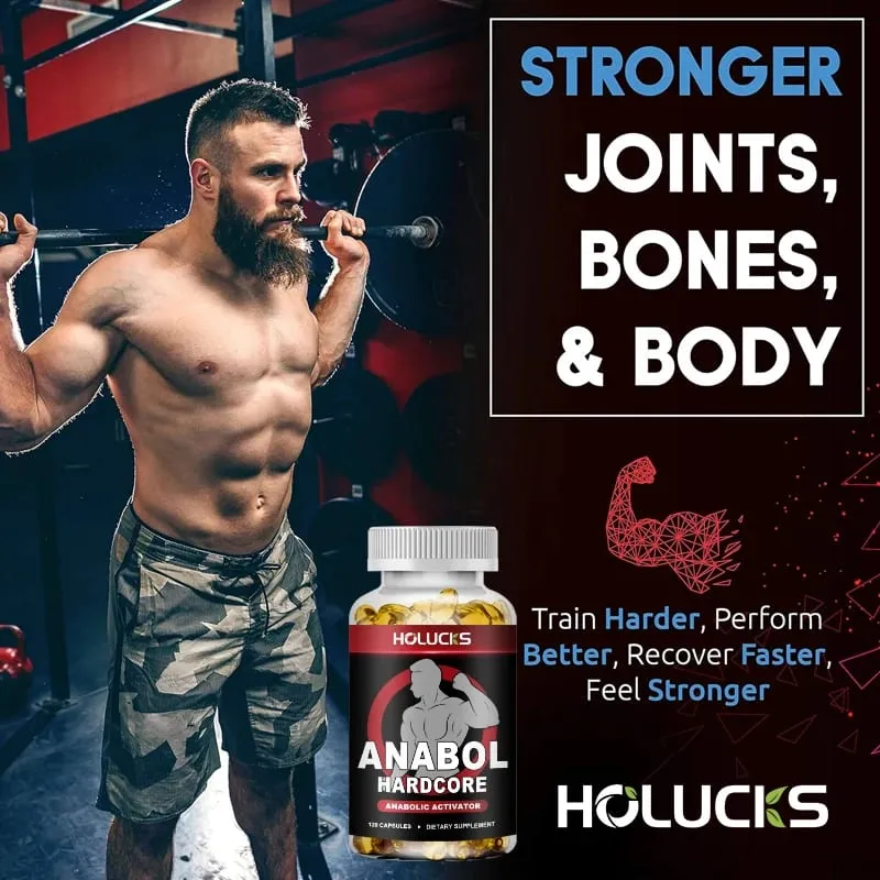Anabol Hardcore Supplement Muscle Growth for Men To Build Lean Dense High Performance Enhancing Support Overall Health