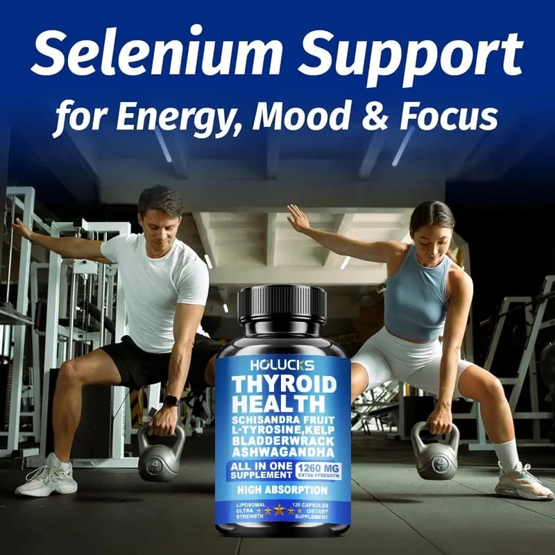 Advanced Thyroid Wellness Capsules with Schisandra Ashwagandha Kelp Improve Metabolism Focus & Whole-body Vitality Immune