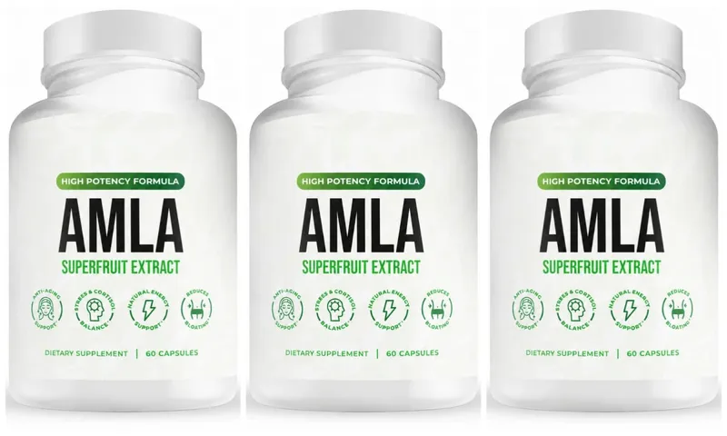 Amla Fruit Extract 1000mg Capsules Superfruit Supplement Energy Support 60 Capsules 30 Servings Vegan Non-GMO Gluten Free