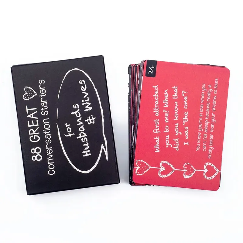 Conversation Starters for Husbands and Wives Couple Game Cards Set for Bedroom Communication and Fun Board Game