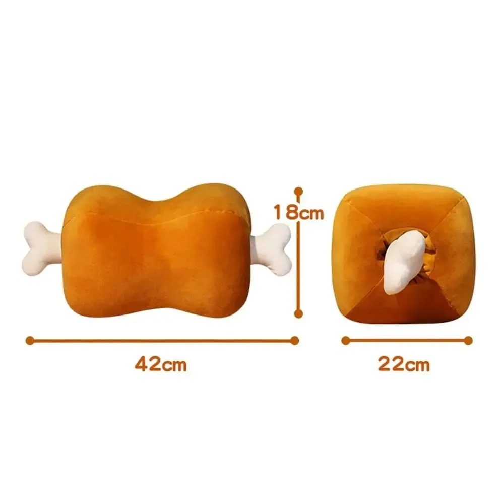 42cm Simulation Meat Bone Pillow Cartoon Design Washable Lifelike Meat Bone Pillow Soft Hypoallergenic Plush Toy Pillow
