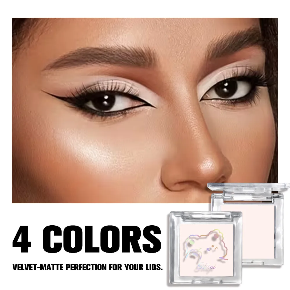 White Eyeshadow Palette Matte Shimmer Highlighter Waterproof Long Lasting Brightening Eye Makeup for Cut Crease — image 7