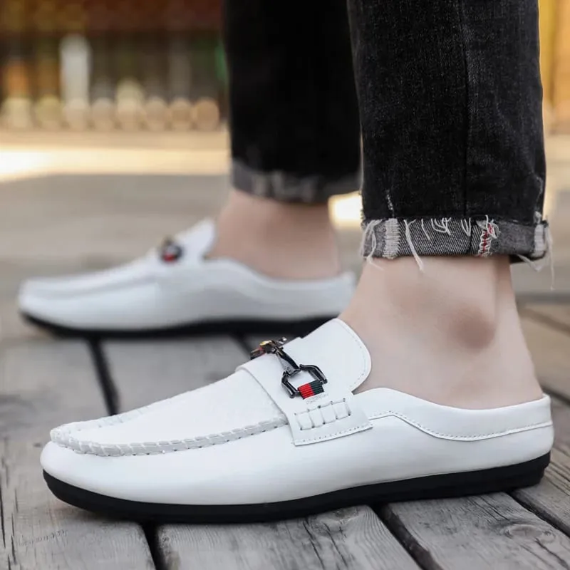 Men's Heelless Casual Shoes - Men's Retro Style Breathable and Lightweight Suitable for Indoor/Outdoor Walking