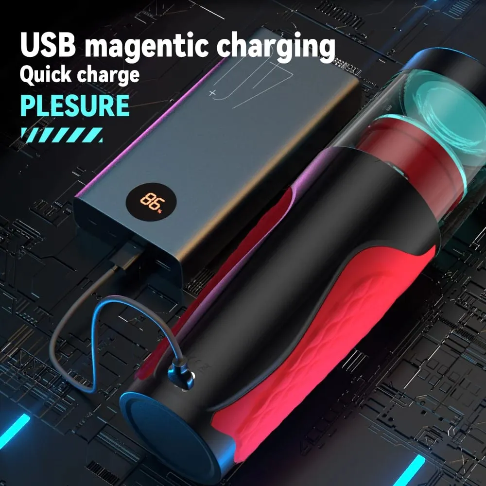 Telescopic Rotating Male Masturbator Automatic Mastubator Cup Vagina Masturbation Equipment Sex Toys for Men Adults Supplies