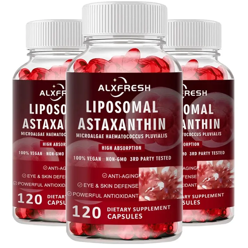 Antioxidante de alta absorção de astaxantina lipossomal 24mg para olhos, pele, cérebro imunológico, suporte cognitivo, suplemento natural não gmo — image 8