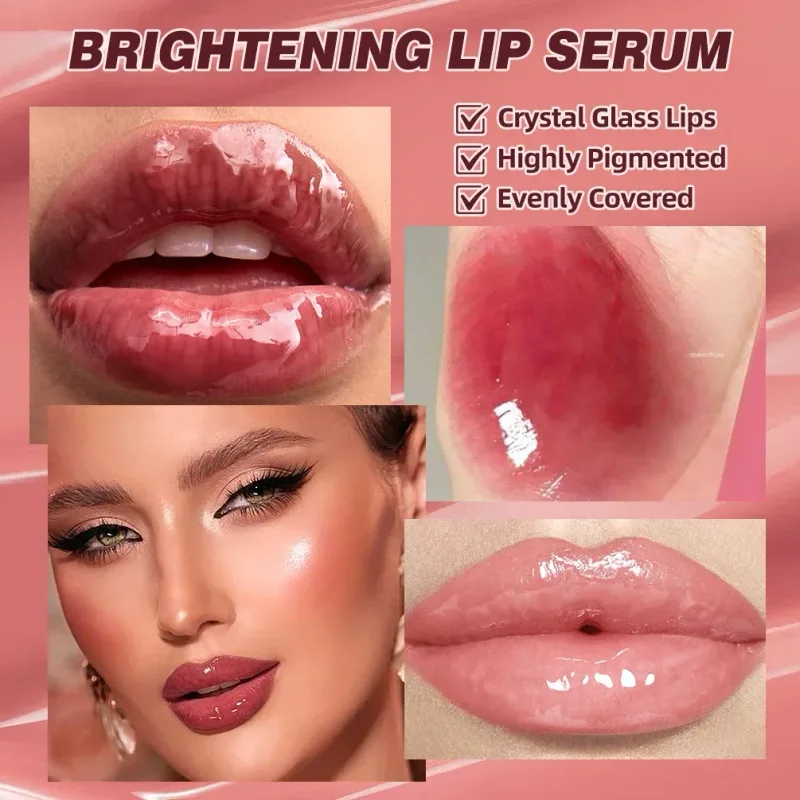 4 Farben Spiegelperle Fein schimmernder feuchtigkeitsspendender Pfeifen-Lipgloss Feuchtigkeitsspendender Kristallglanz-Lippenglasur-Schicht-Lippen-Make-up