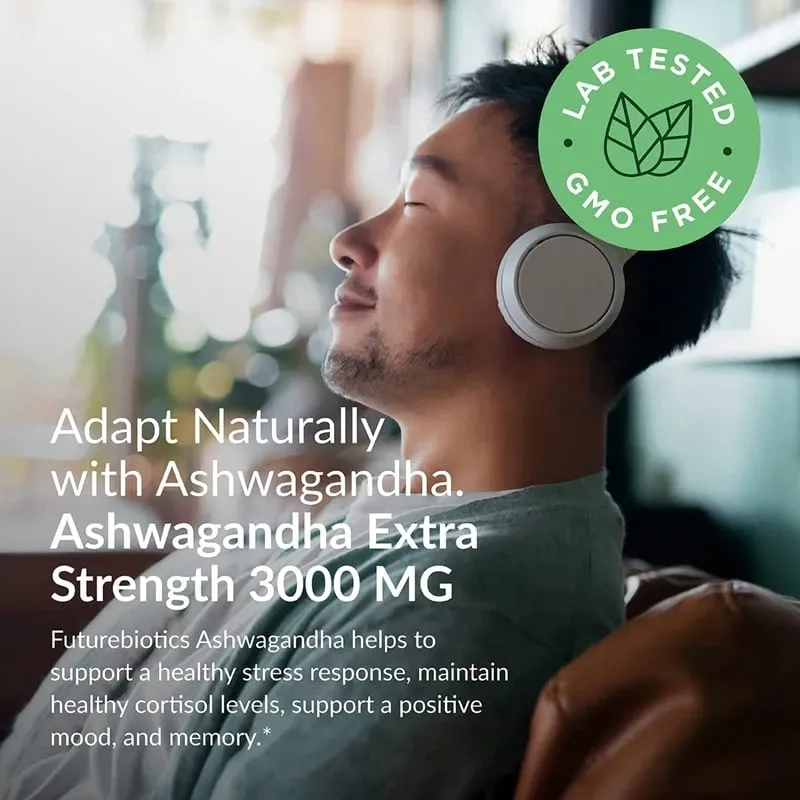 Buy 1 Get 1 Free! Pure Ashwagandha Extra Strength 3000mg Supplement for Stress Relief & Sleep Deep Relaxation & Mental Clarity