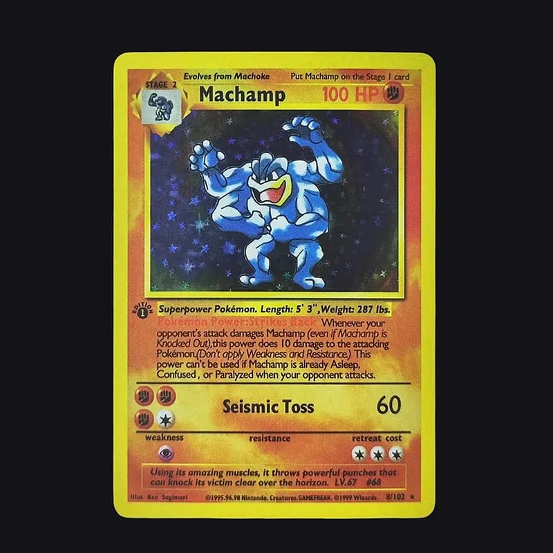 Proxy PKM English GAME 1ST EDITION Charizard Blastoise Venusaur Mewtwo Holo TCG Game Collection Card