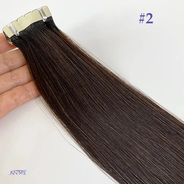 Mini Tape In Hair Extensions Seamless Invisible SKin Weft 100% Remy Human Hair Black Brown Blonde For Salon For Women