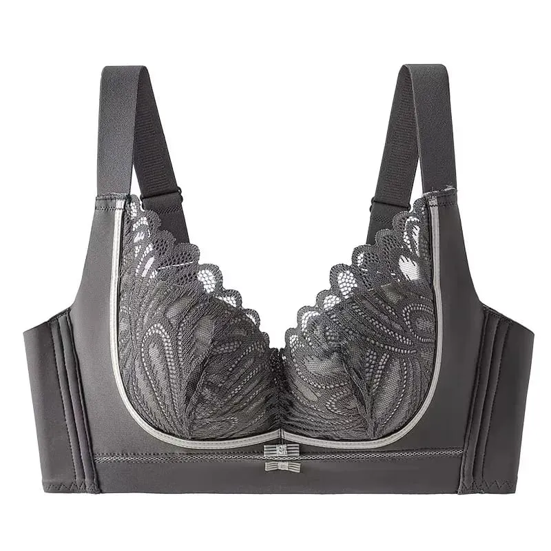 Sexy Lace Push-Up Lingerie Bra for Small Breasts Anti-Sagging Adjustable Beauty Back Non-Underwire Gathering Bra