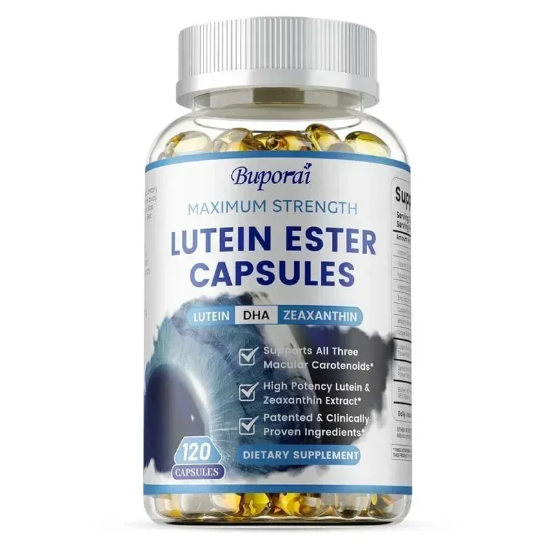 Lutein-észter kapszula - Támogatja a szem egészségét Tiszta látás fenntartása, Szem fáradtságának enyhítése Antioxidáció Védelem az UV sugarak ellenS