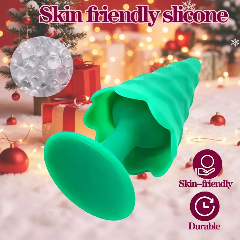 Silicone Christmas Tree Anal Plug Anal Trainer Prostate Massager Anal Sex Adult Sex Toys Women's SM Toys Gay Adult Sex Games — image 3