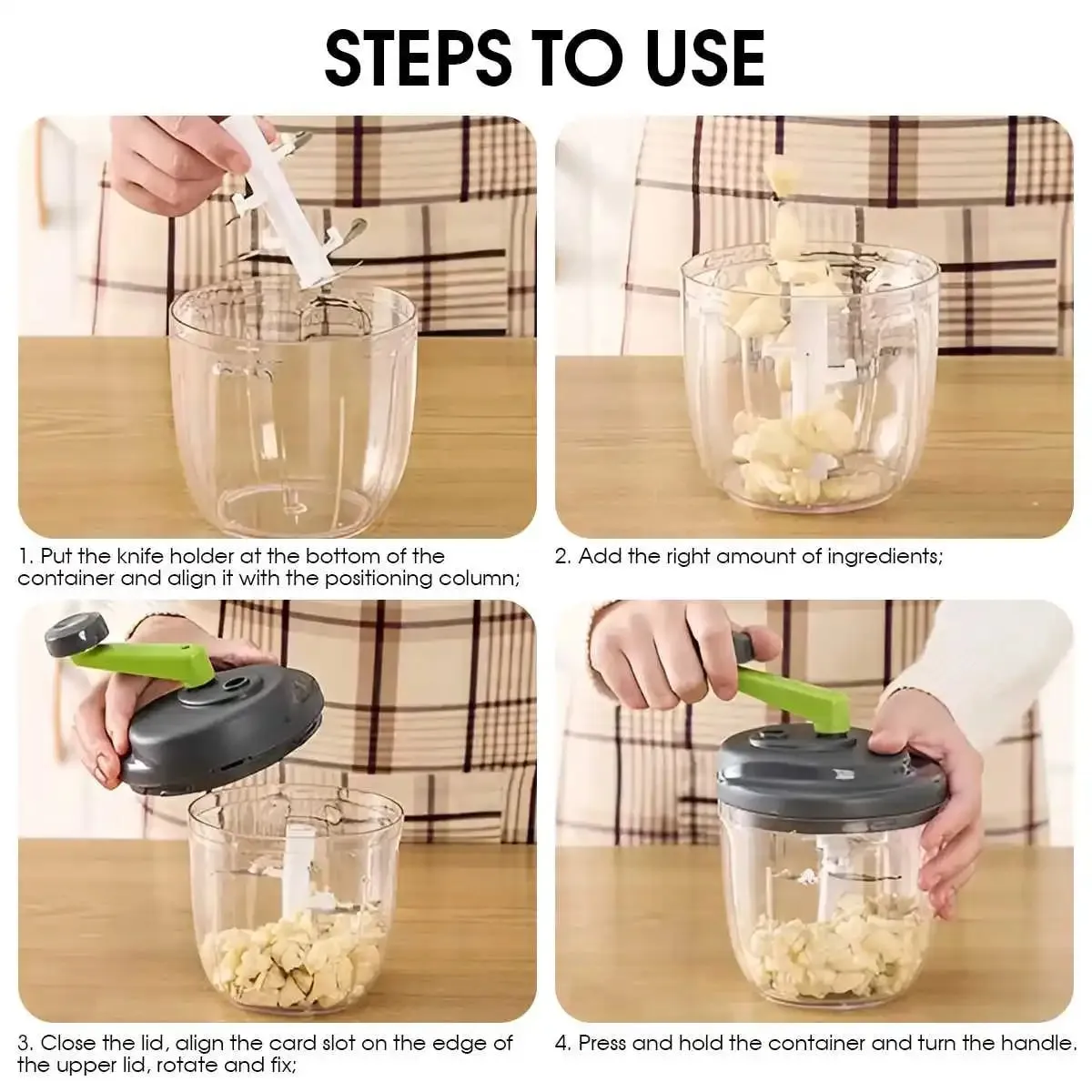1 stk. 520ml/900ml Håndsving hvidløgspulverer Manuel hvidløgsmasker Kødkværn Mad Grøntsagshakker Køkken Gadgets — image 2