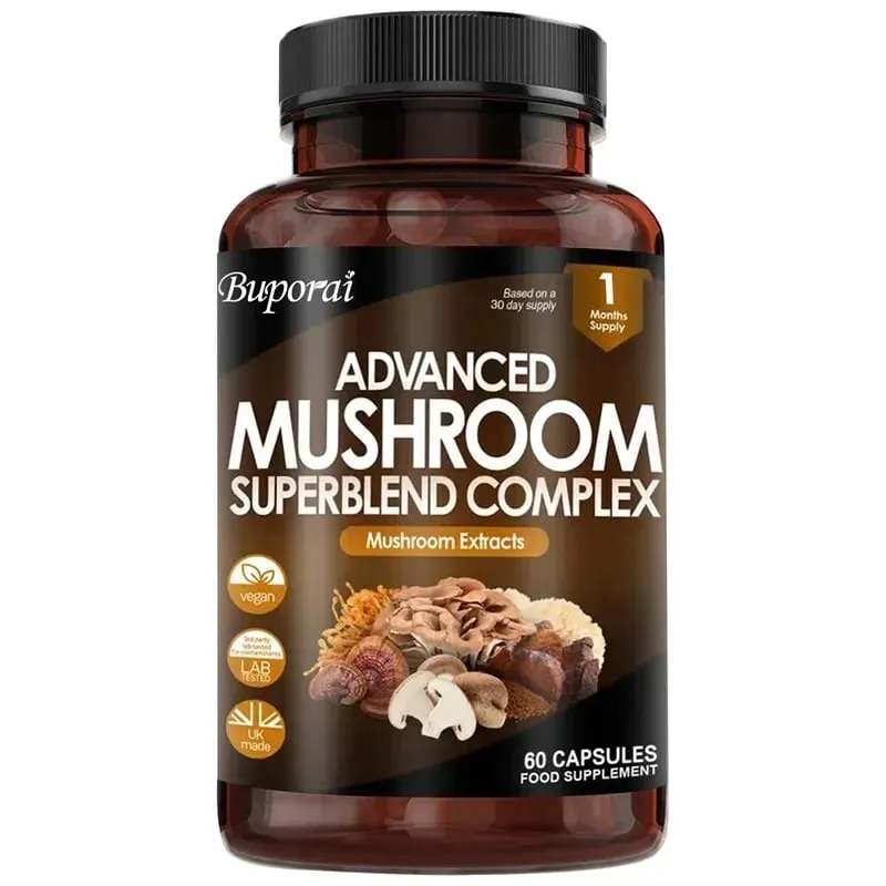 Mushroom Super Blend Complex - Brain Nervous System Health and Memory Supplements Immunity Sleep Energy Mood Support — image 8