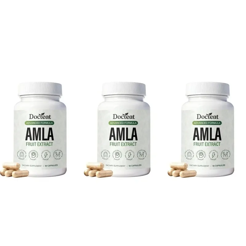 Docteat Amla Fruit Extract Capsules for Immune Support and Skin Health with Vitamin C Vitamin B3 CoQ10 and PQQ 60 Capsules — image 9