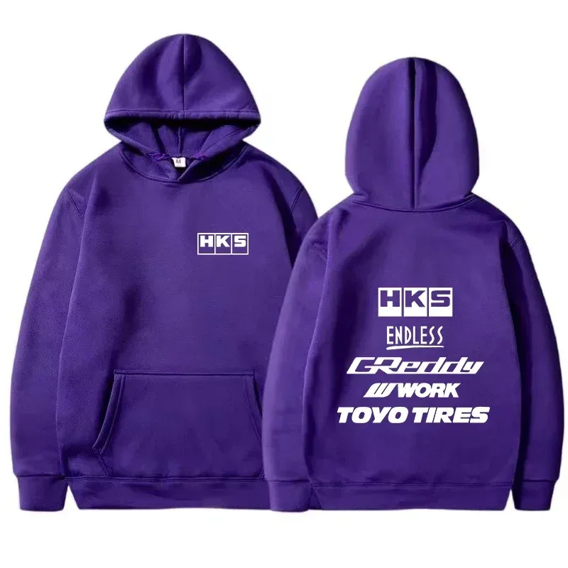 2025 Erkekler Moda Serin Hoodie Japonya JDM Modifiye Araba HKS SONSUZ Hoody Erkek Kadın Vintage Rahat Kazak Uzun Kollu Kazaklar